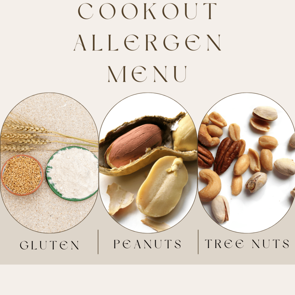 Cookout Allergen Menu