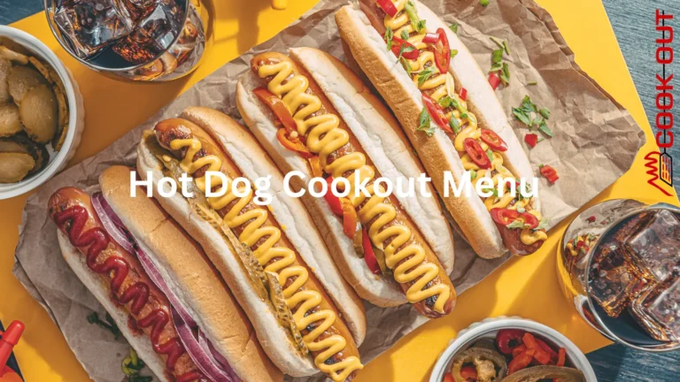 Hot dog cookout menu with latest prices